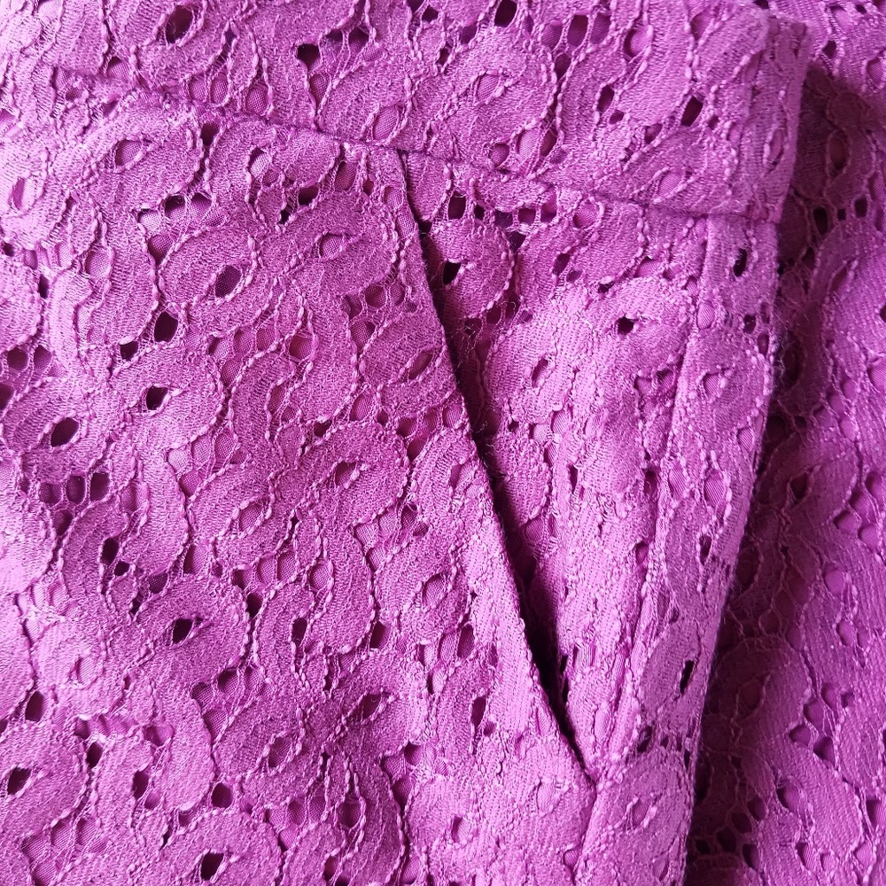 ☀️3/$25 Nicole Miller Purple Eyelet Lace Shorts E6 - Picture 3 of 8